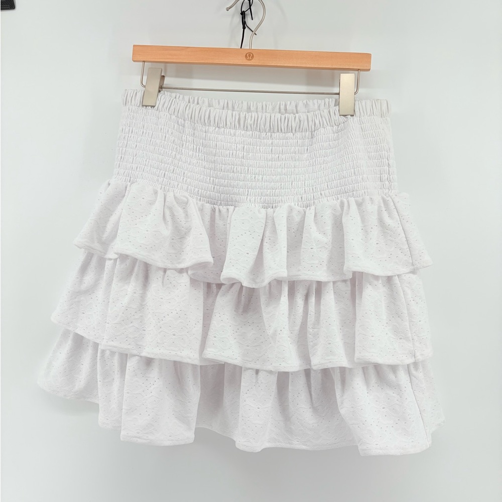 Michael Kors White Tiered Mini Skirt